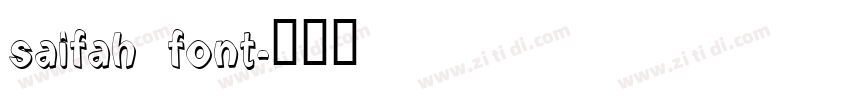 saifah font字体转换